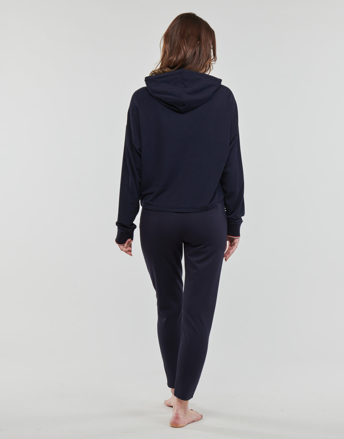 Felpa Donna Tommy Hilfiger CROPPED HOODIE Marine