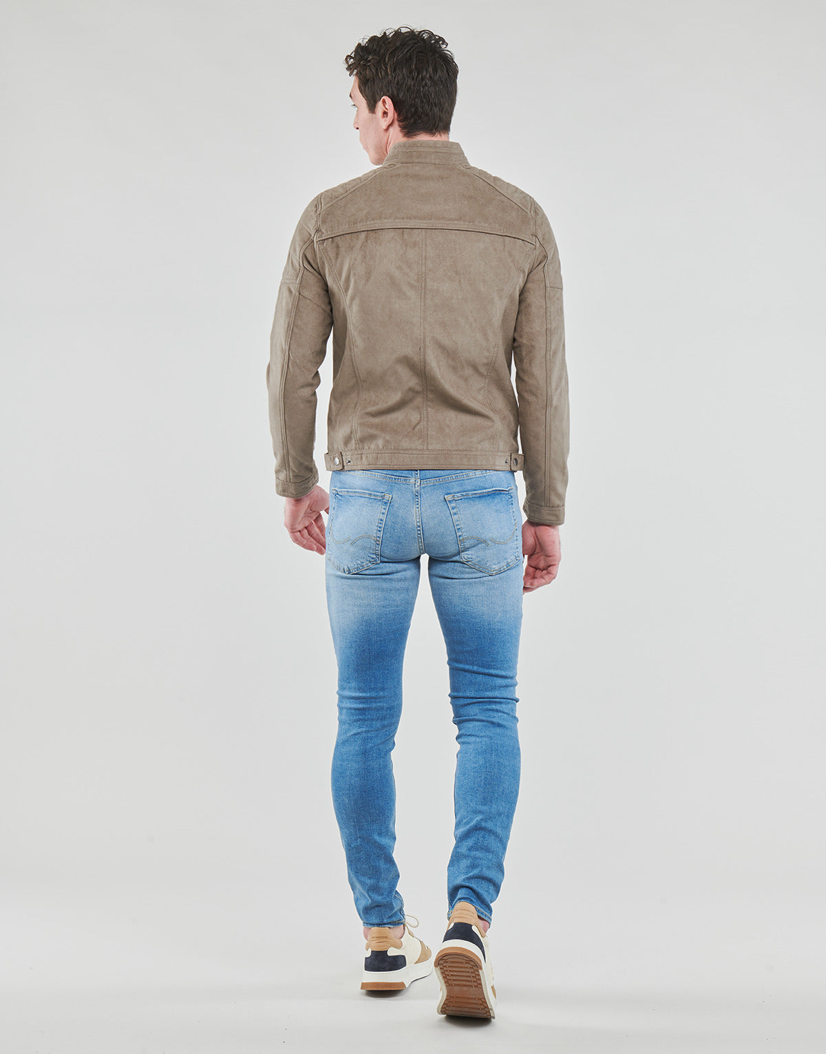 Giacca in pelle Uomo Jack & Jones JJEROCKY JACKET Marrone