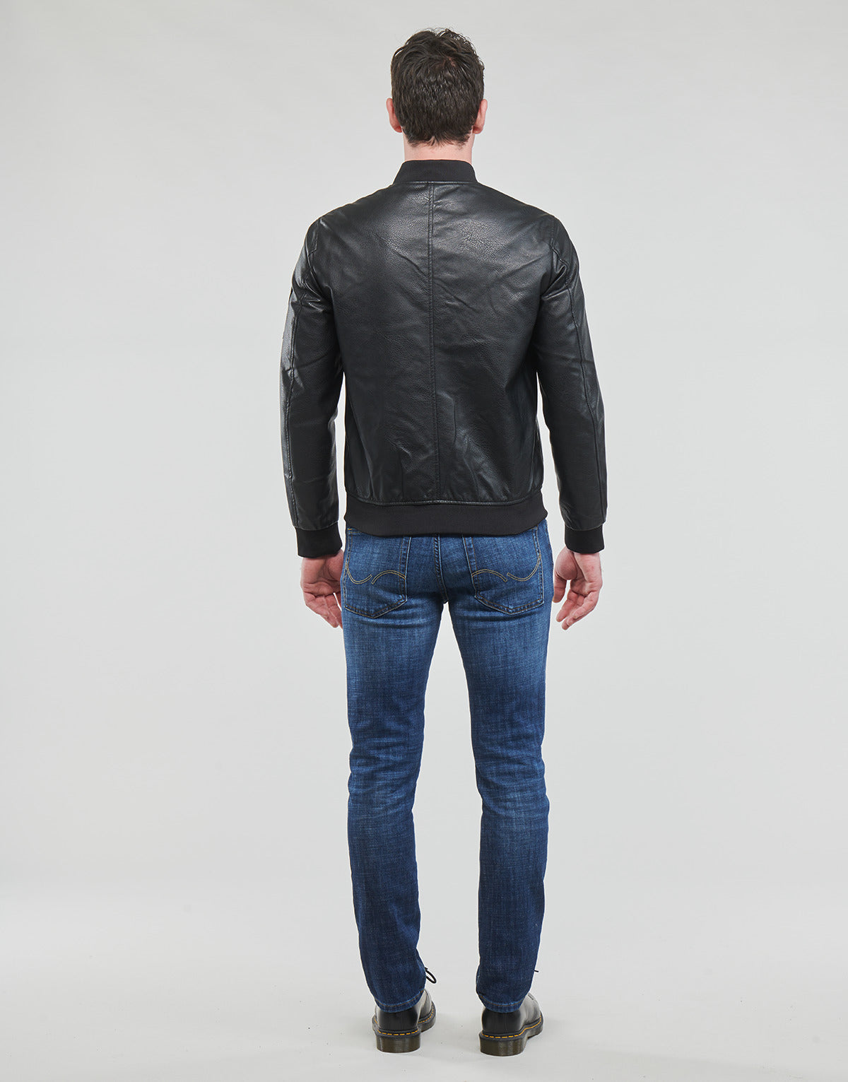 Giubbotto Uomo Jack & Jones JJROCKY PU BOMBER Nero