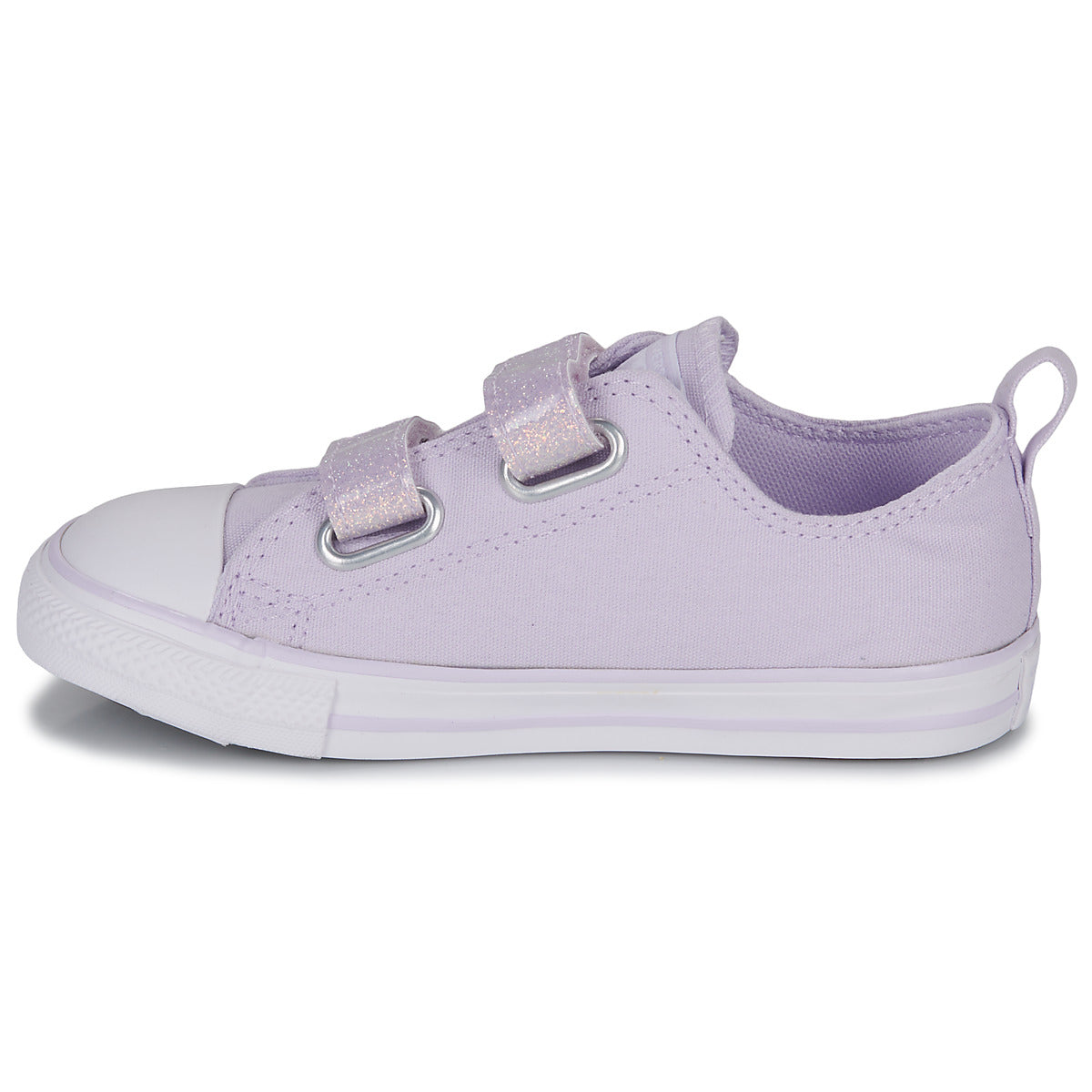 Scarpe bambini ragazza Converse CHUCK TAYLOR ALL STAR 2V EASY-ON GLITTER OX Viola
