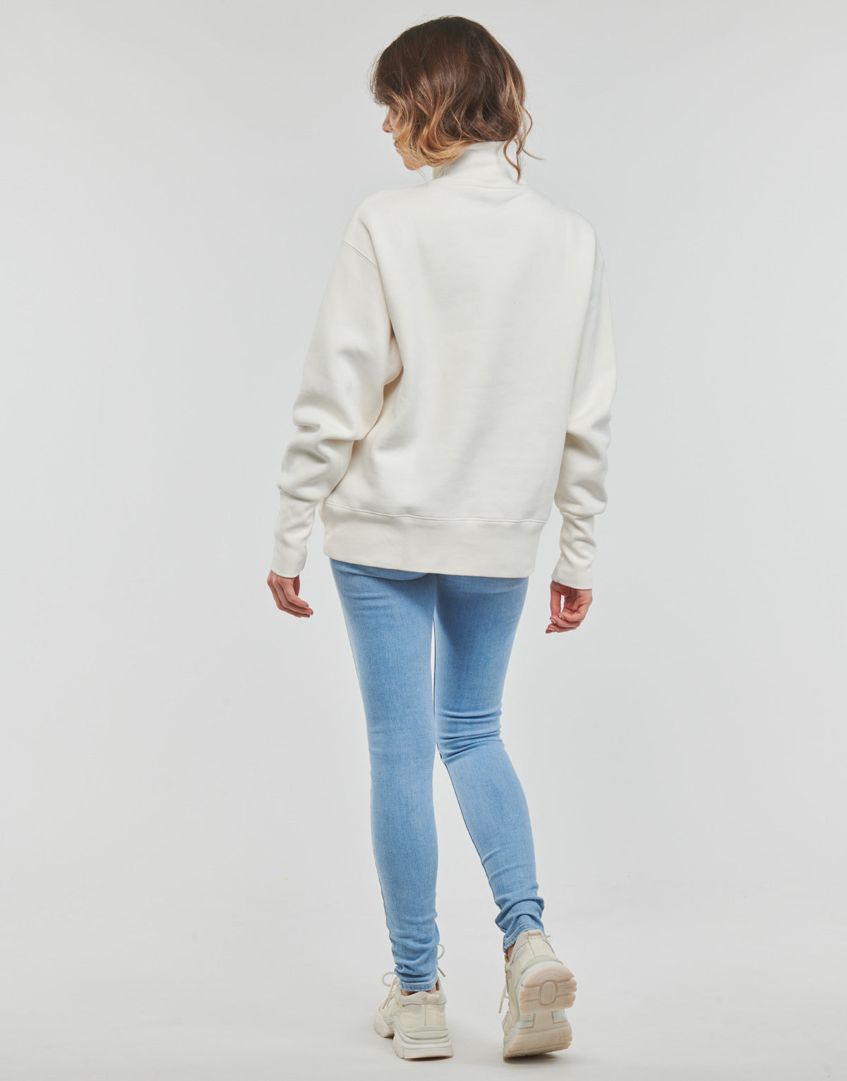 Felpa Donna Levis GRAPHIC GARDENIA CREW Bianco