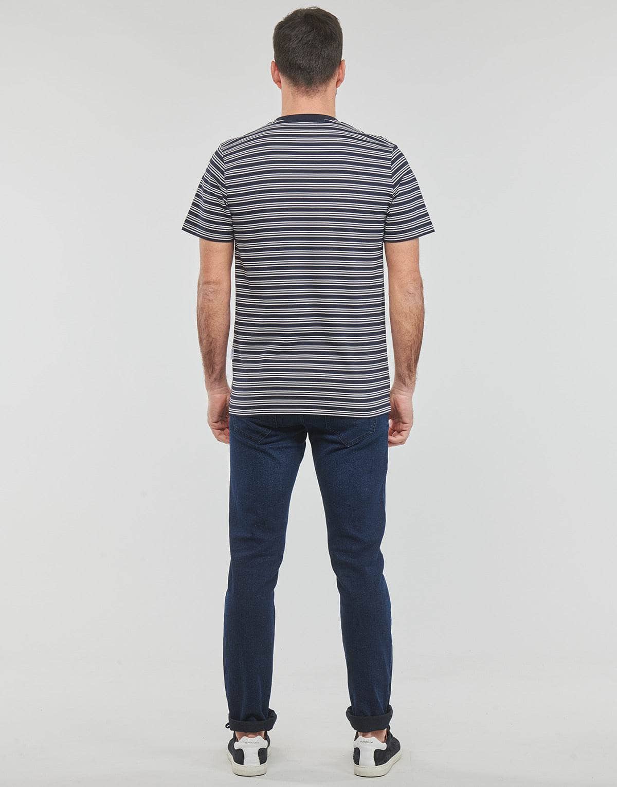 T-shirt Uomo Selected SLHANDY STRIPE SS O-NECK TEE W Multicolore