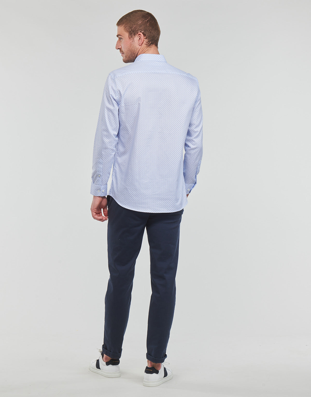 Camicia a maniche lunghe Uomo Selected ETHAN MICRO MOTIF SLIM FIT Blu