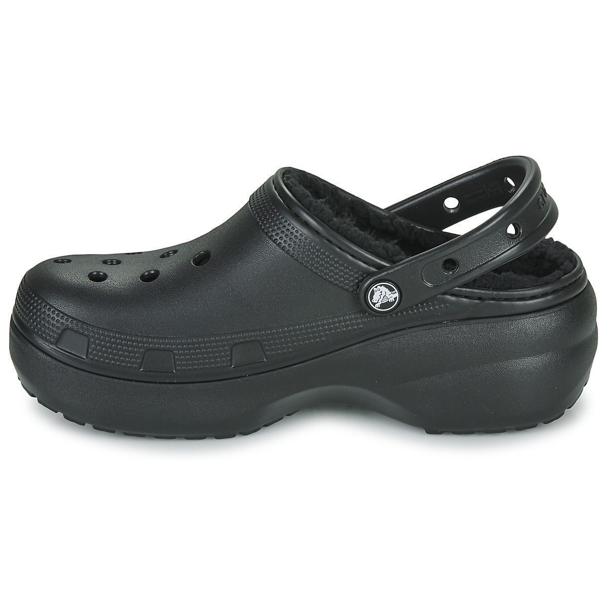 Scarpe Donna Crocs Classic Platform Lined Clog W Nero