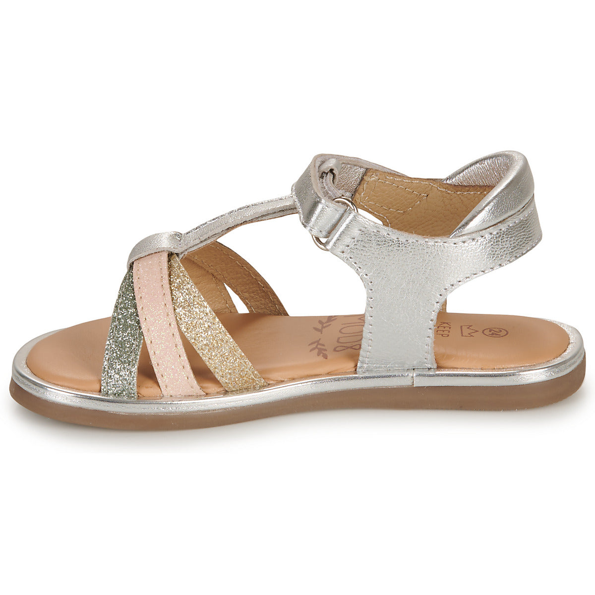 Sandali bambini ragazza Mod’8 PARADIS Argento