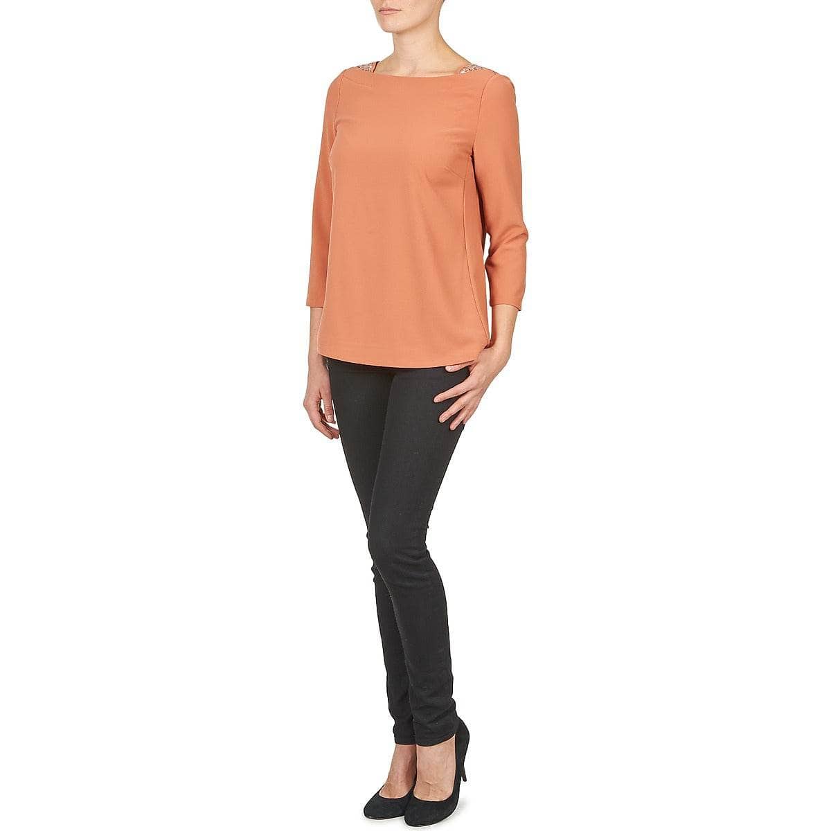 T-shirts a maniche lunghe Donna Color Block 3214723 Arancio
