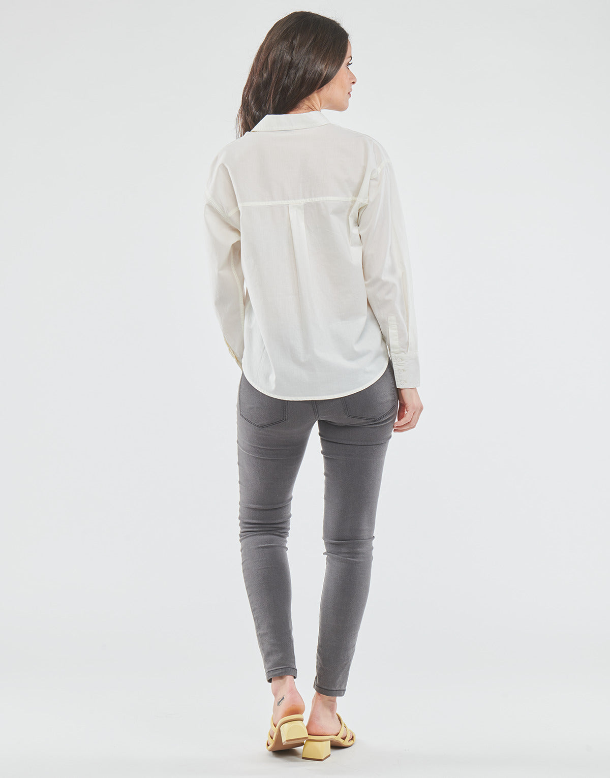 Camicia Donna Vero Moda VMMELIA LS SHIRT WVN NOOS Bianco