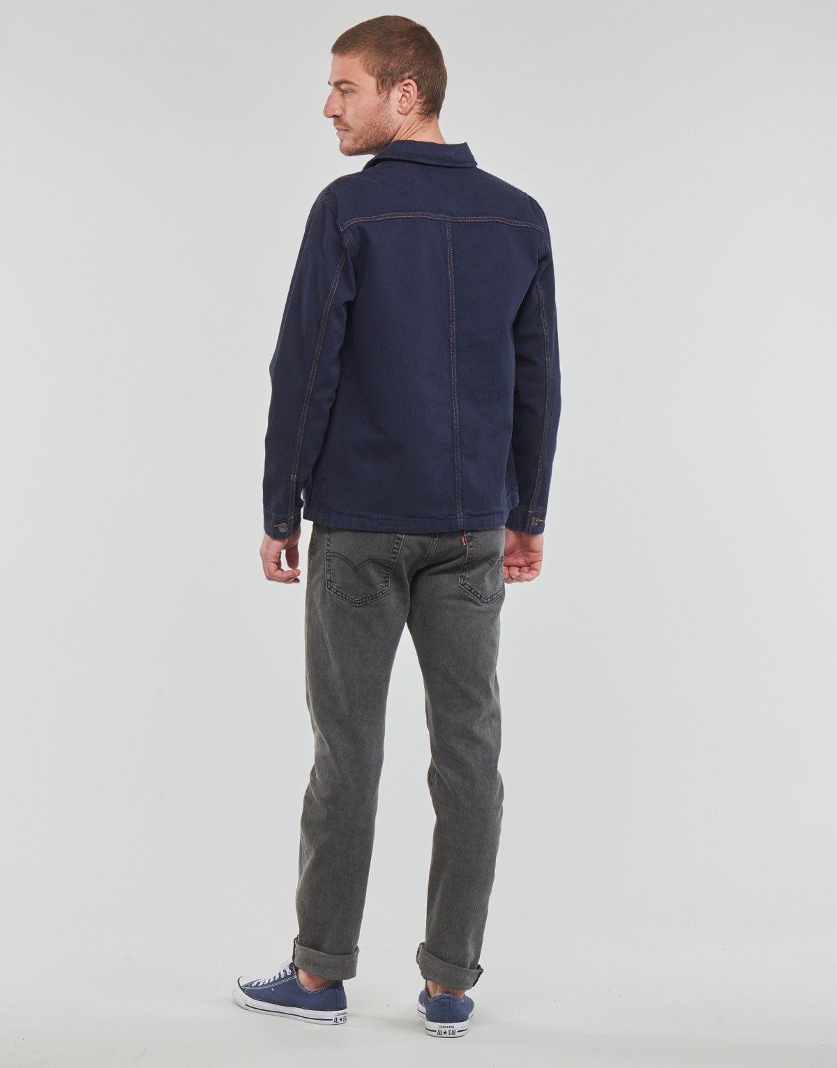Giubbotto Uomo Timberland Work For The Future - Cotton Hemp Denim Chore Jacket Marine