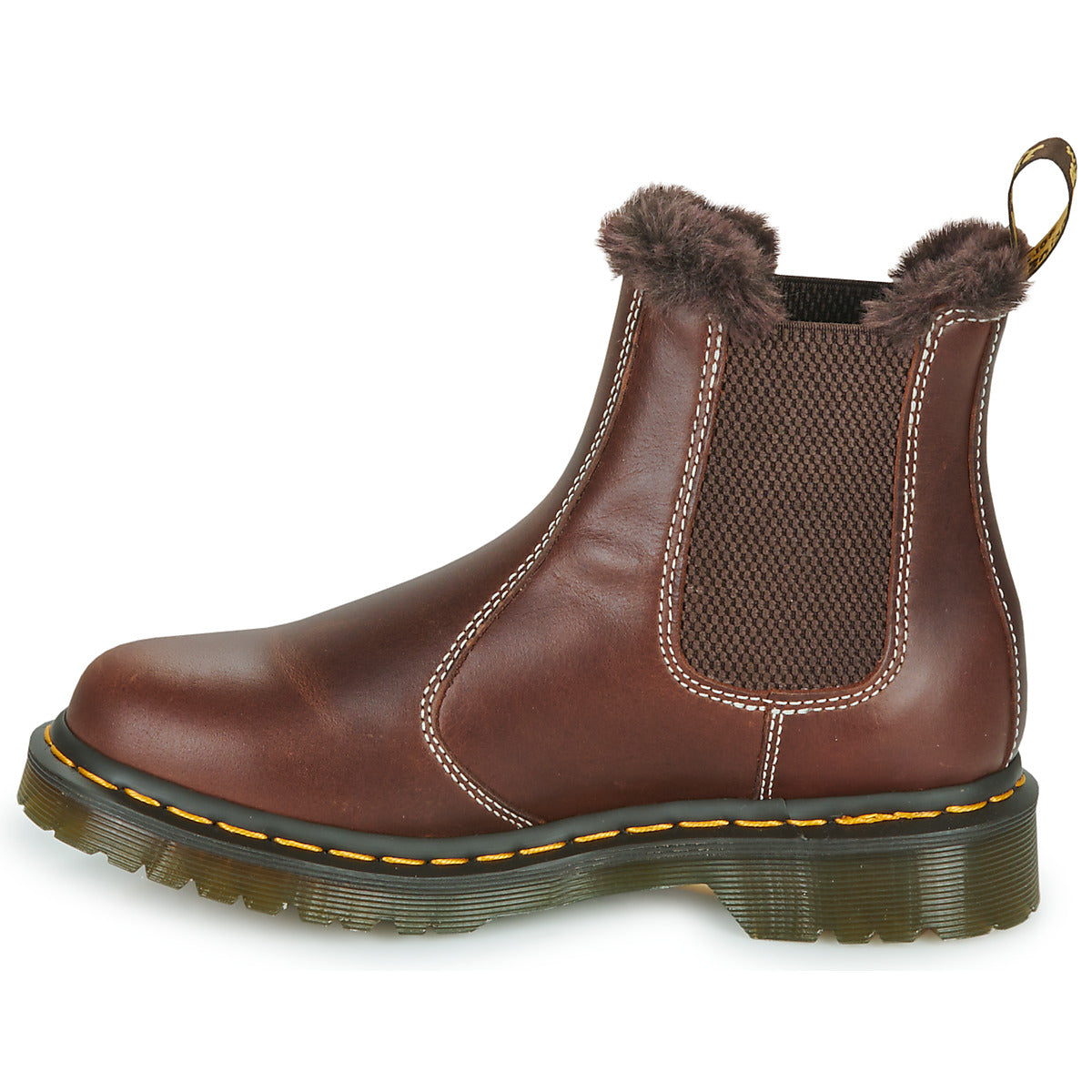 Stivaletti Donna Dr. Martens 2976 SERENA DARK BROWN CLASSIC PULL UP Marrone