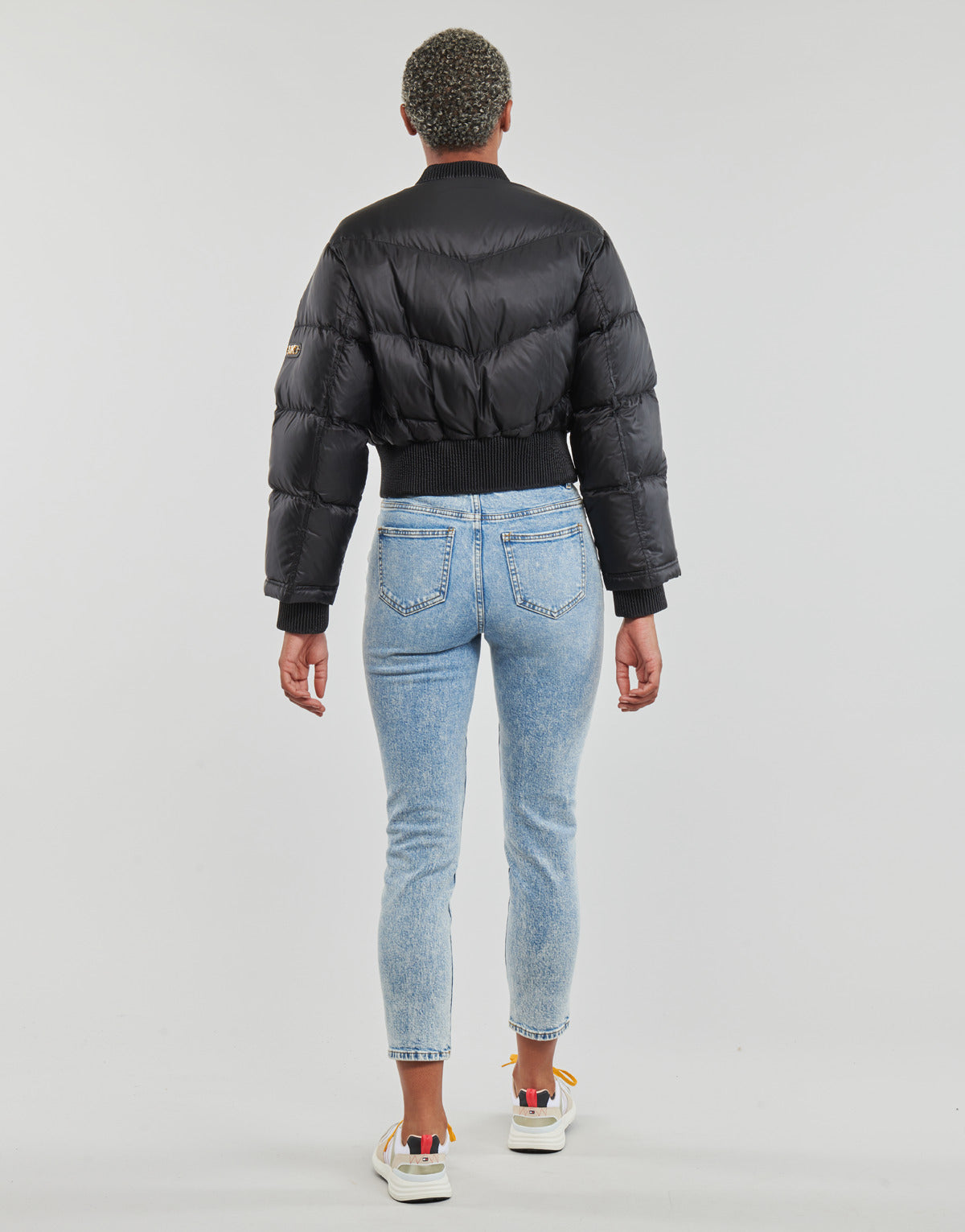 Piumino Donna MICHAEL Michael Kors CHEVRON QUILTED BOMBER Nero