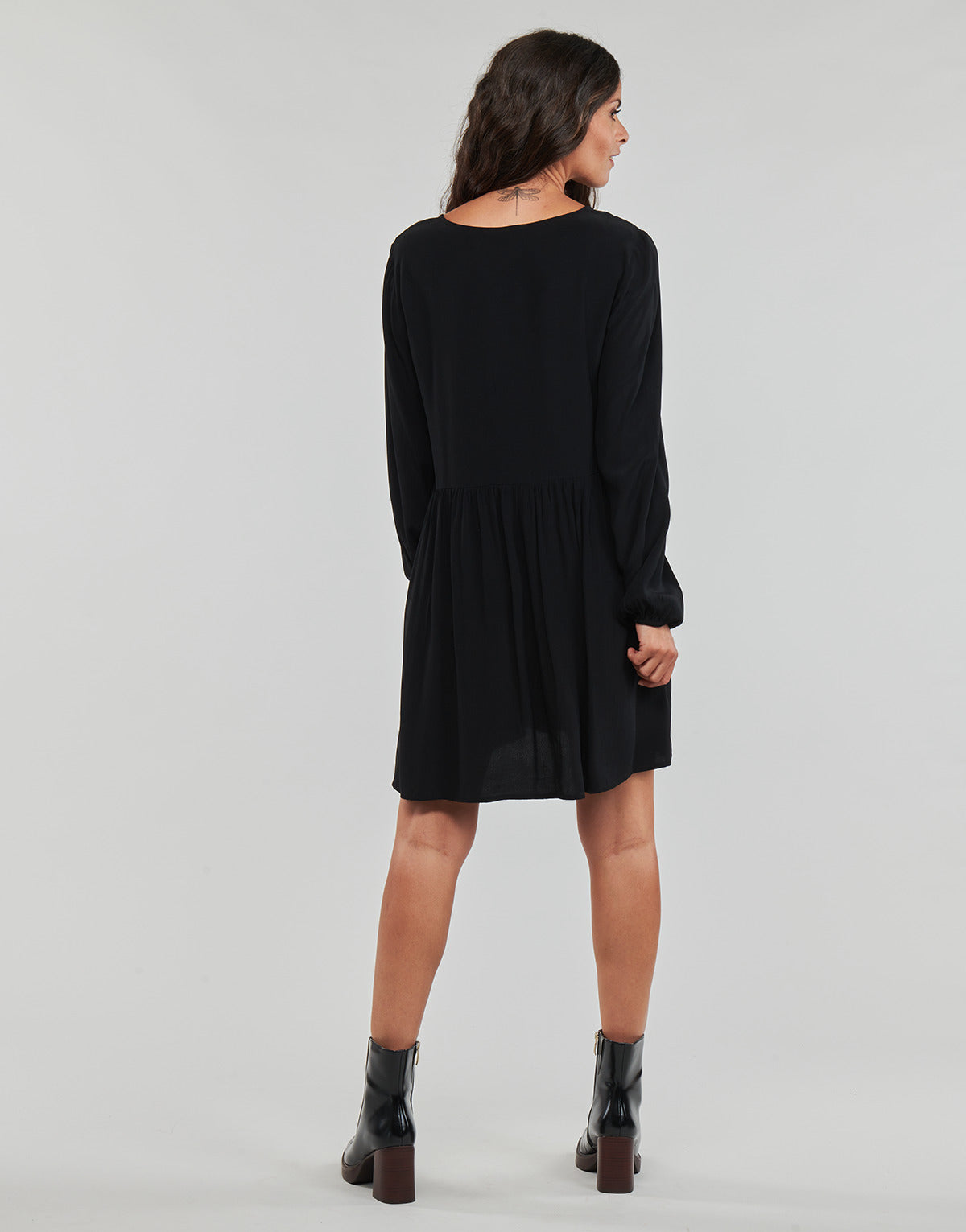 Abito corto Donna Vila VIFINI L/S SHORT DRESS Nero