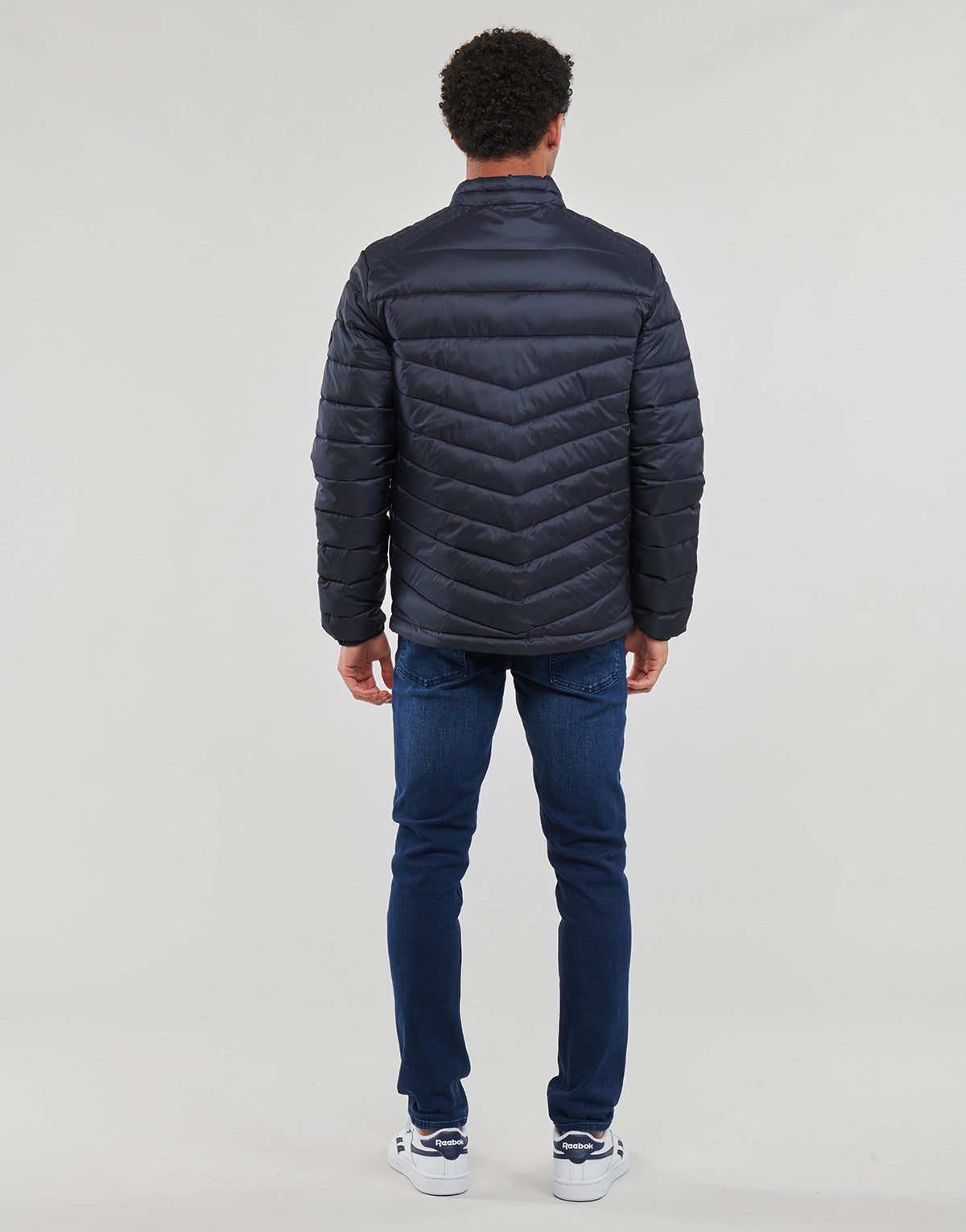 Piumino Uomo Jack & Jones JJEFLY PUFFER COLLAR Marine