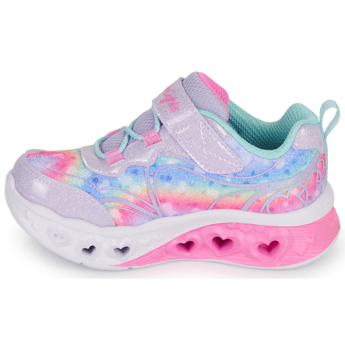Scarpe bambini ragazza Skechers FLUTTER HEART LIGHTS Argento