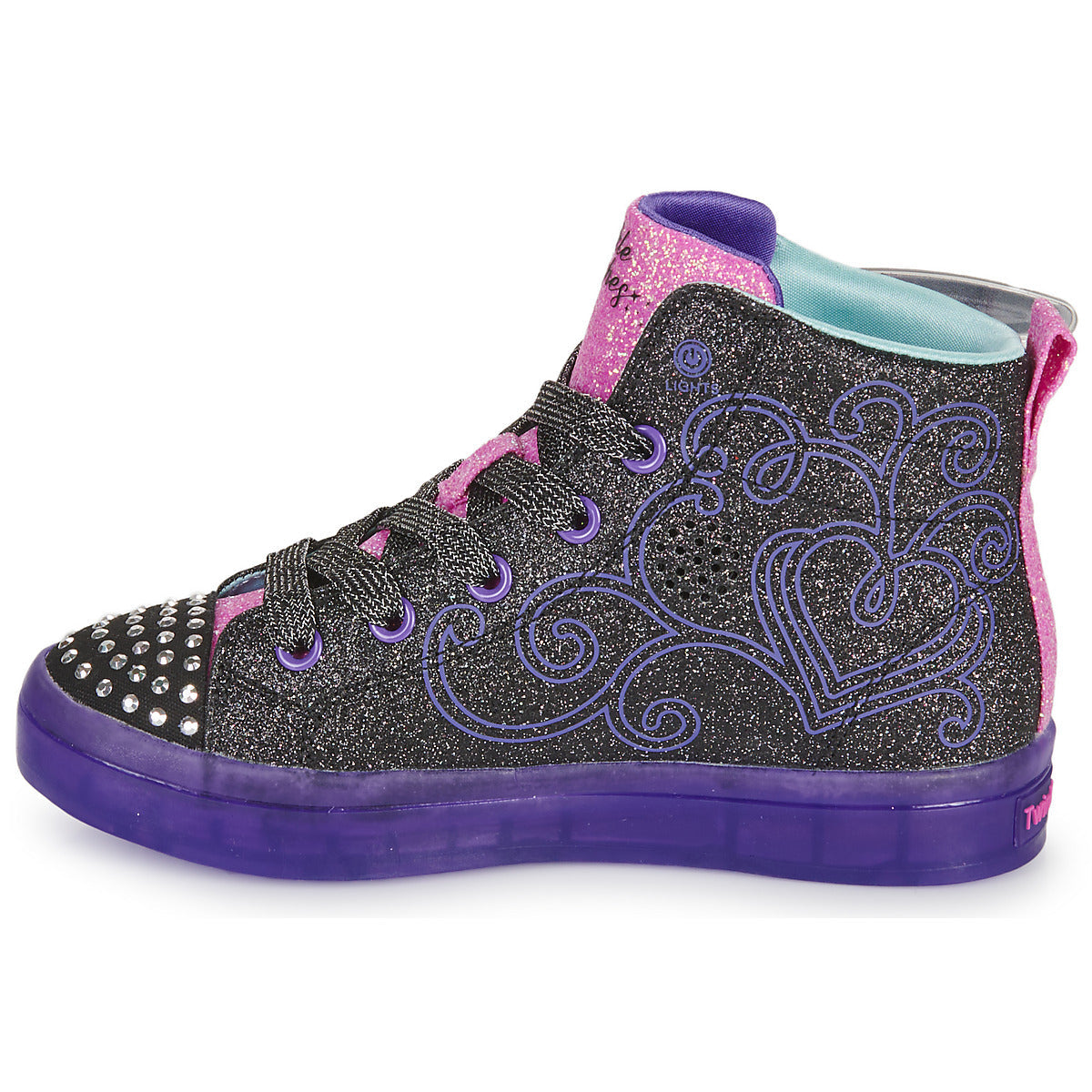 Scarpe bambini ragazza Skechers TWI-LITES 2.0 Nero