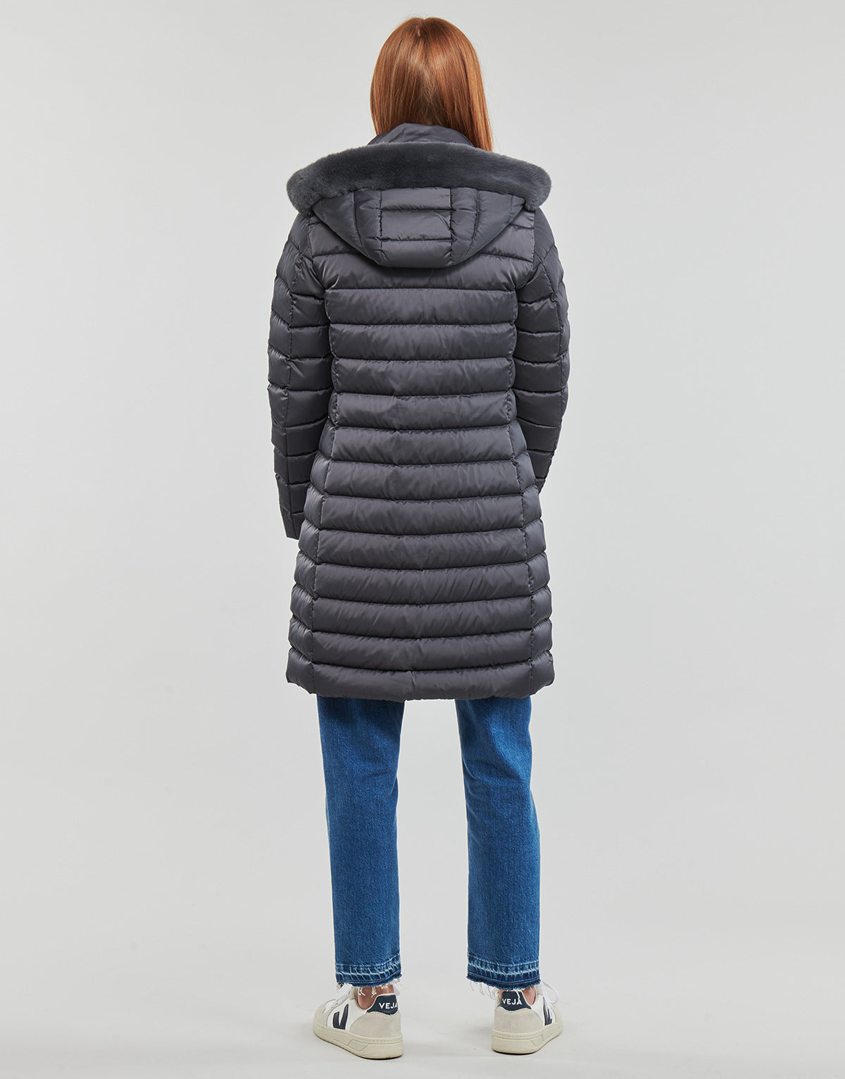 Piumino Donna Geox W3626H-T2655-F1637 Grigio