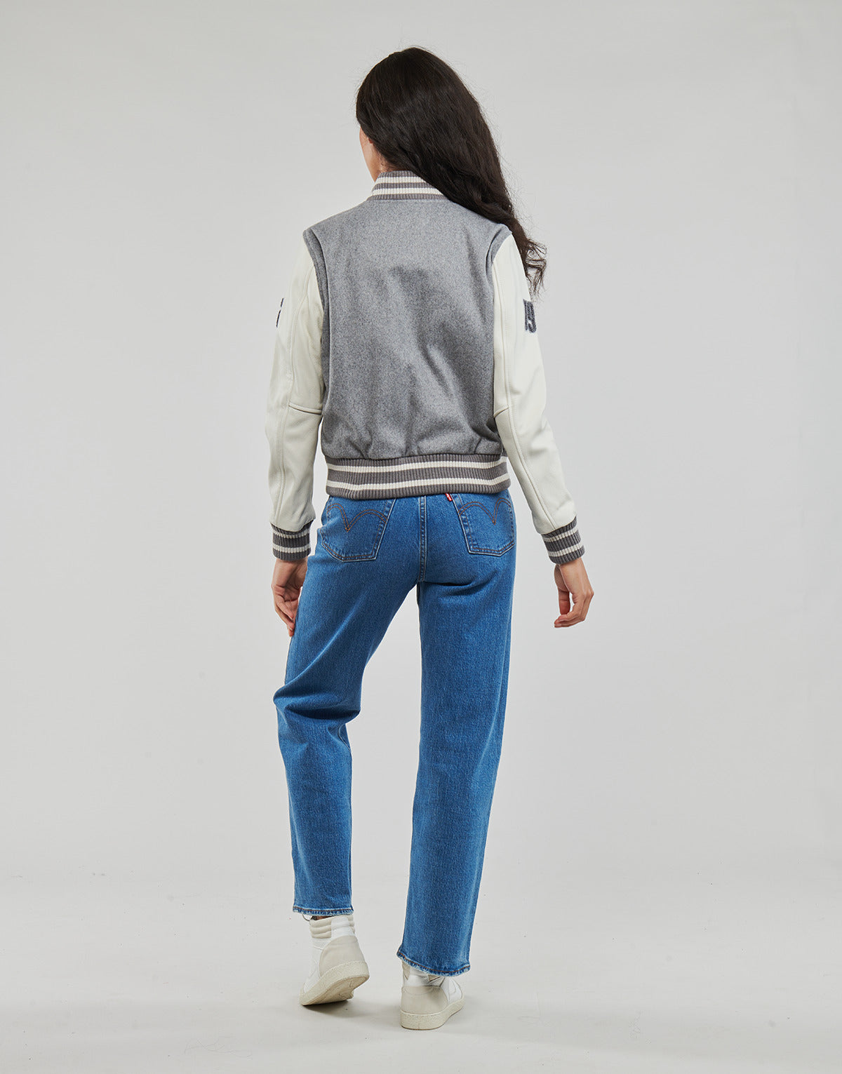 Giacca in pelle Donna Oakwood GRADUATE BI Grigio