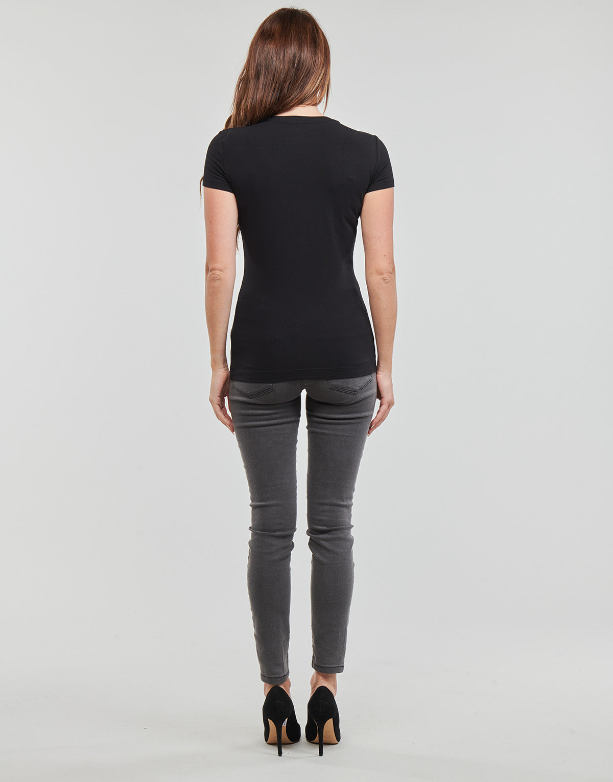 T-shirt Donna Guess SS VN 4G ALLOVER TEE Nero