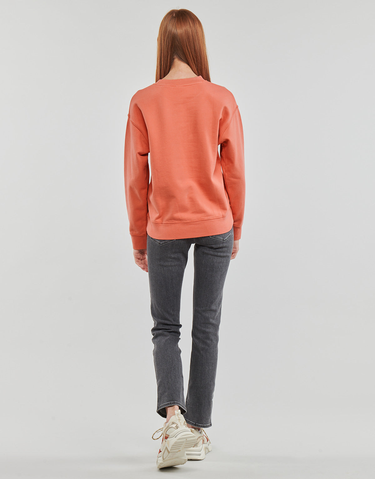 Felpa Donna Levis STANDARD CREW Arancio
