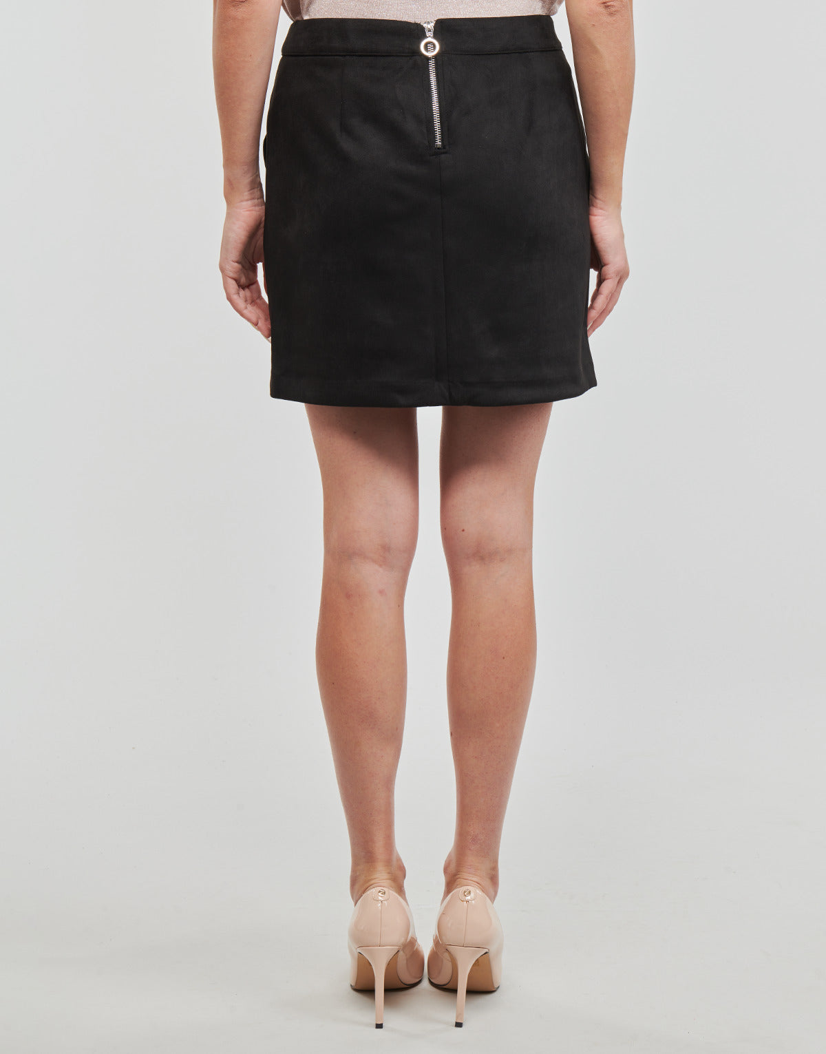 Shorts Donna Vero Moda VMDONNADINA FAUXSUEDE SHORT SKIRT NOOS Nero