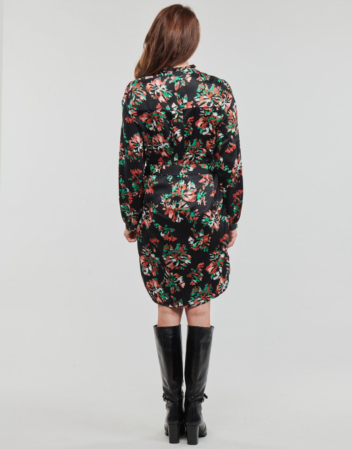 Abito corto Donna Vero Moda VMCANA L/S ABK SHIRT DRESS WVN BTQ Nero