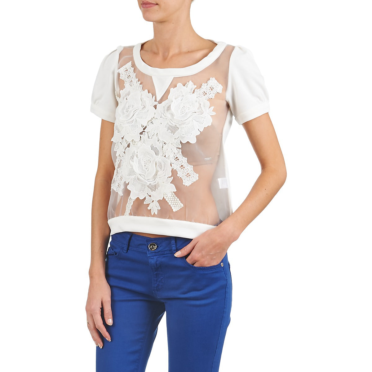 Camicetta Donna Brigitte Bardot BB44160 Bianco