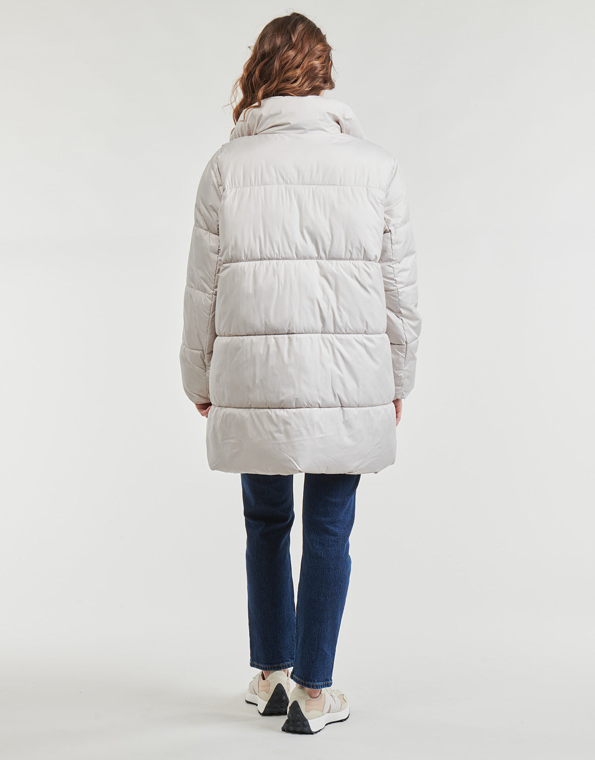 Piumino Donna Esprit Long Cosy Puffer Coat Beige