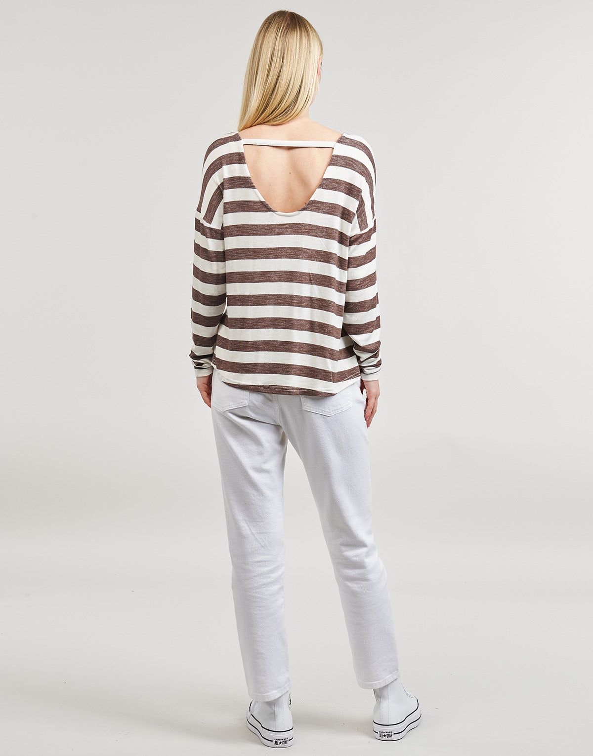 Maglione Donna Only ONLLIRA L/S STRING TOP JRS Beige