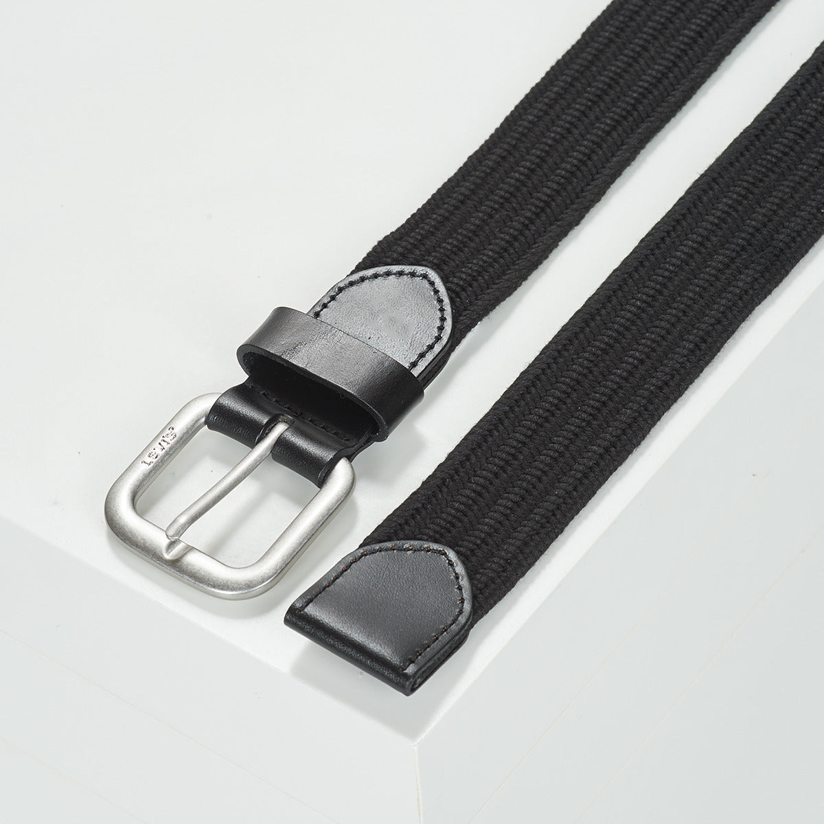 Cintura Donna Levis STRETCH WOVEN BELT OV Nero
