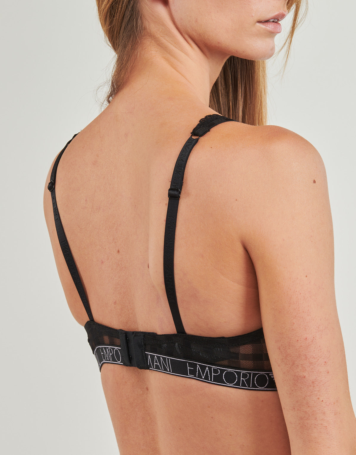 Triangolo/Senza ferretto Donna Emporio Armani VICHY MESH LACE Nero