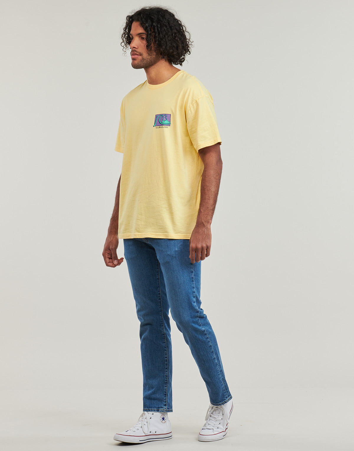 T-shirt Uomo Quiksilver TAKE US BACK BUBBLE SS Giallo