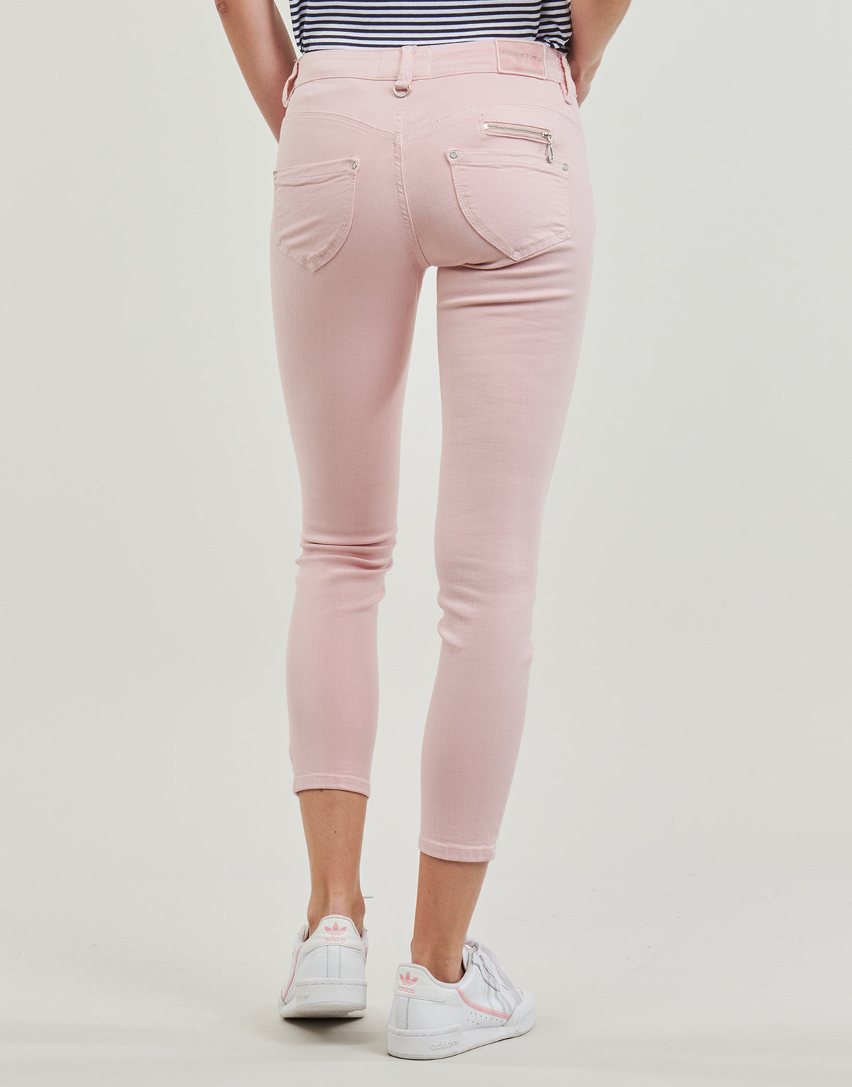 Jeans Slim Donna Freeman T.Porter ALEXA CROPPED MAGIC COLOR Rosa