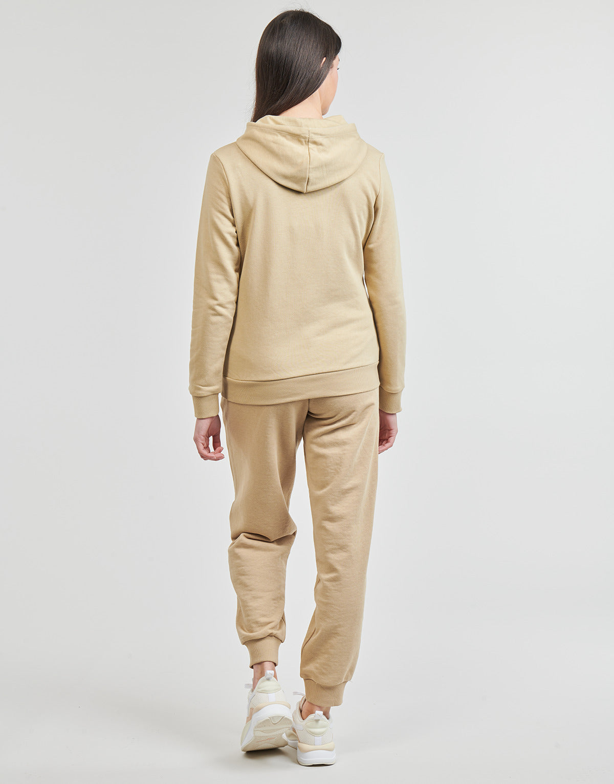 Felpa Donna Puma ESS+ EMBROIDERY HOODIE TR Beige