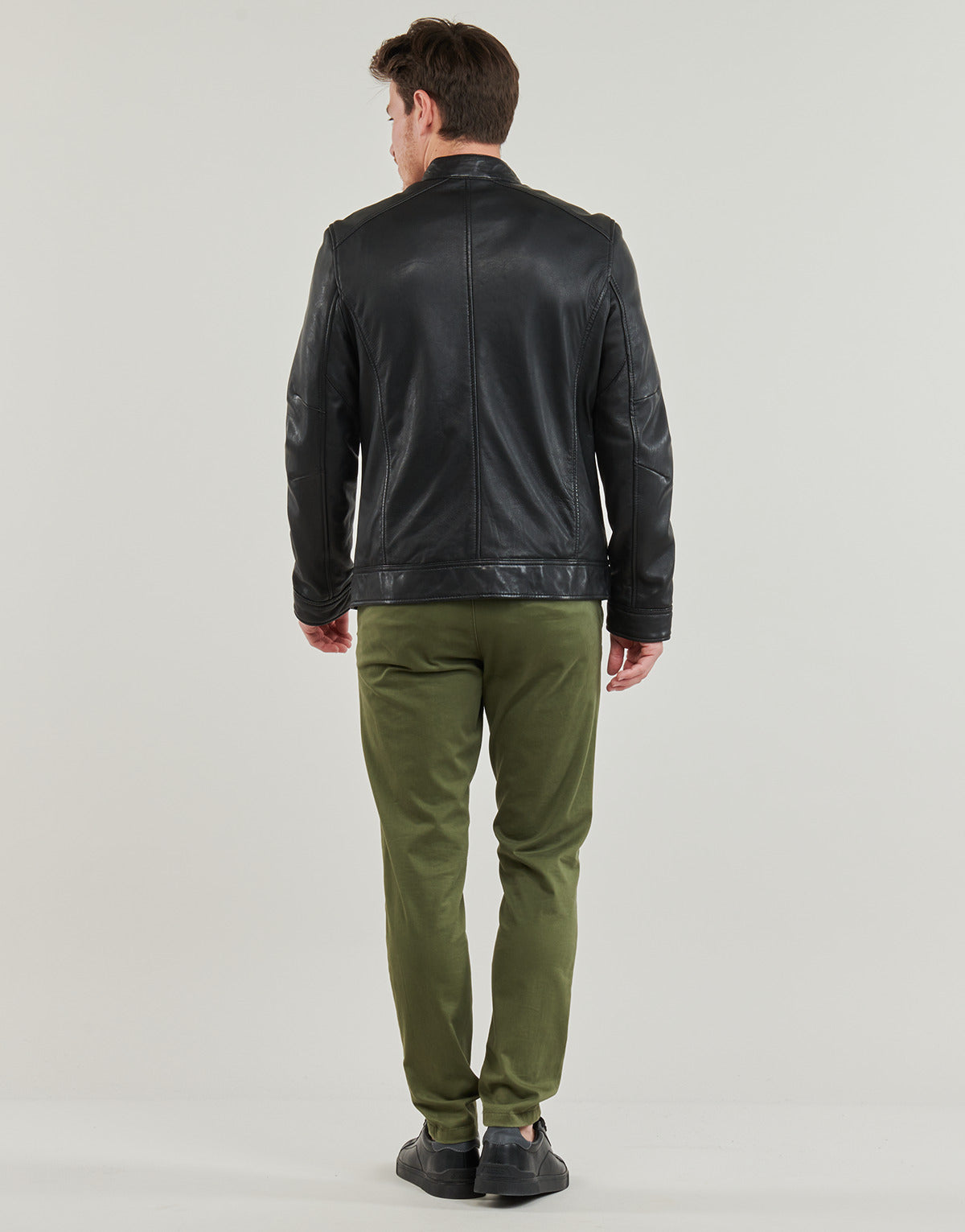 Giacca in pelle Uomo Oakwood DUKE Nero