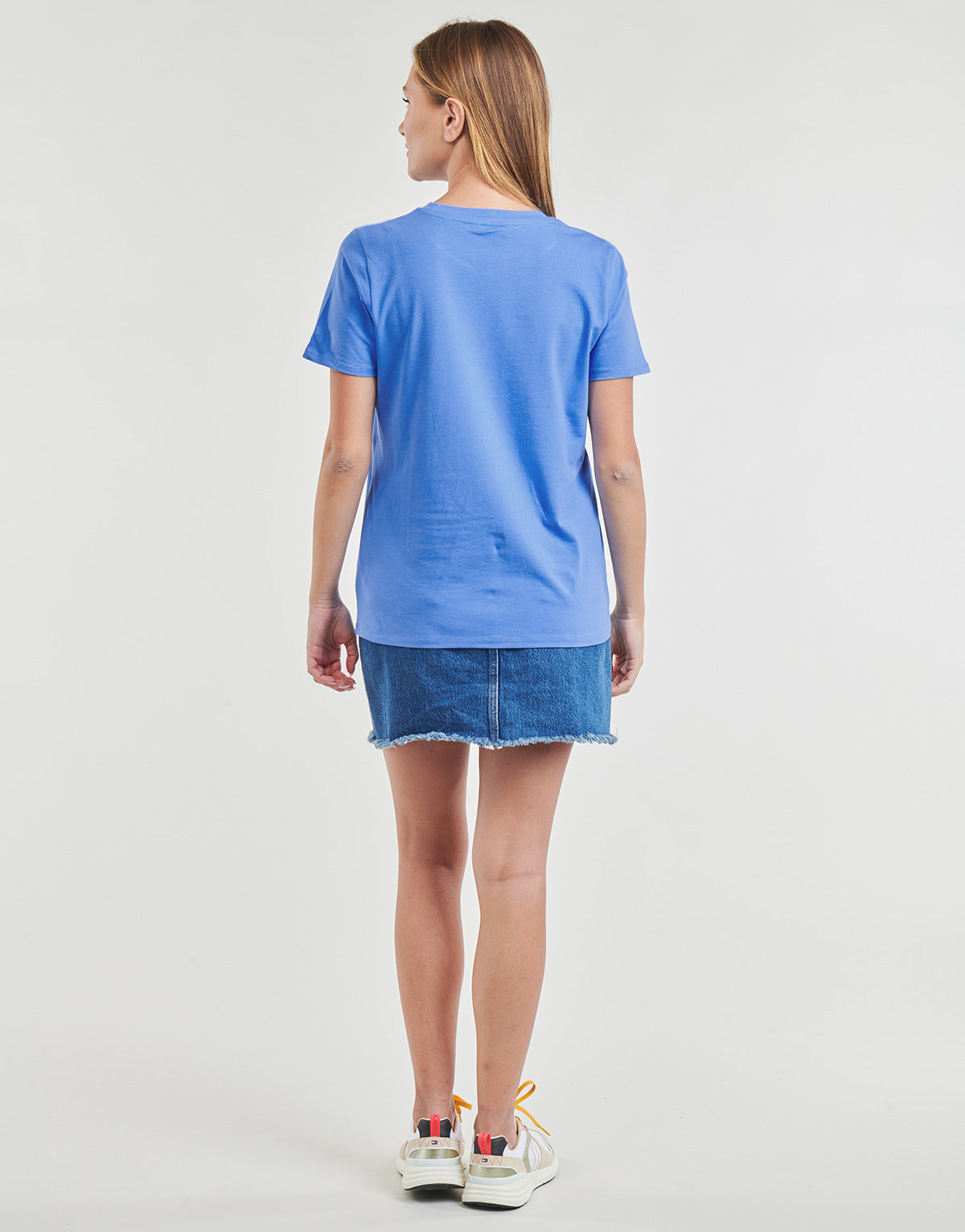 T-shirt Donna Tommy Hilfiger 1985 REG MINI CORP LOGOC-NK SS Blu