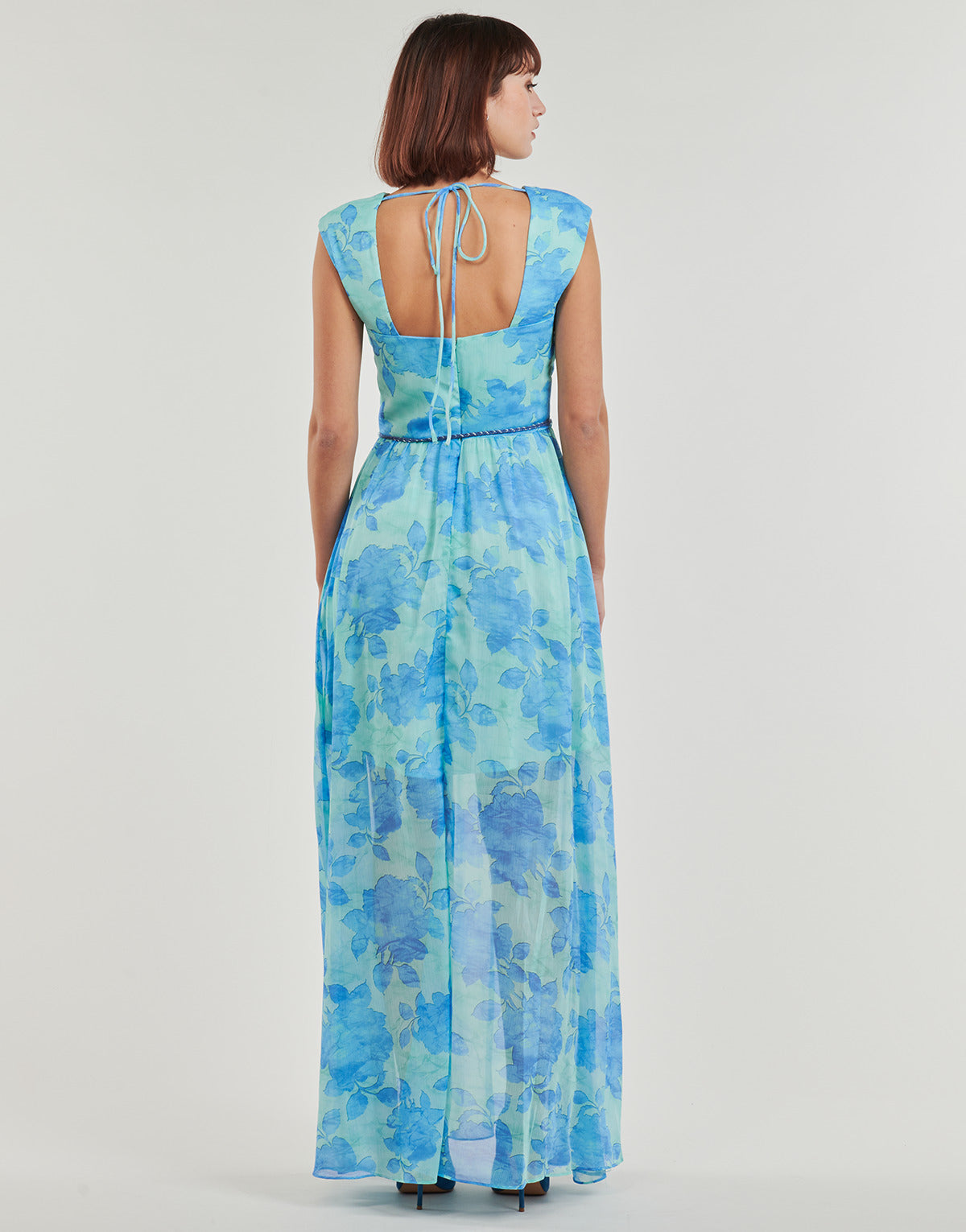 Abito lungo Donna Guess GILDA LONG DRESS Blu