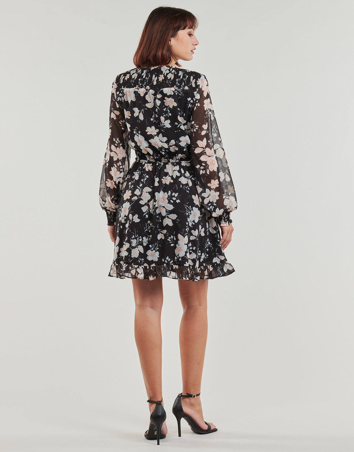 Abito corto Donna Guess VANESSA FLARE Nero