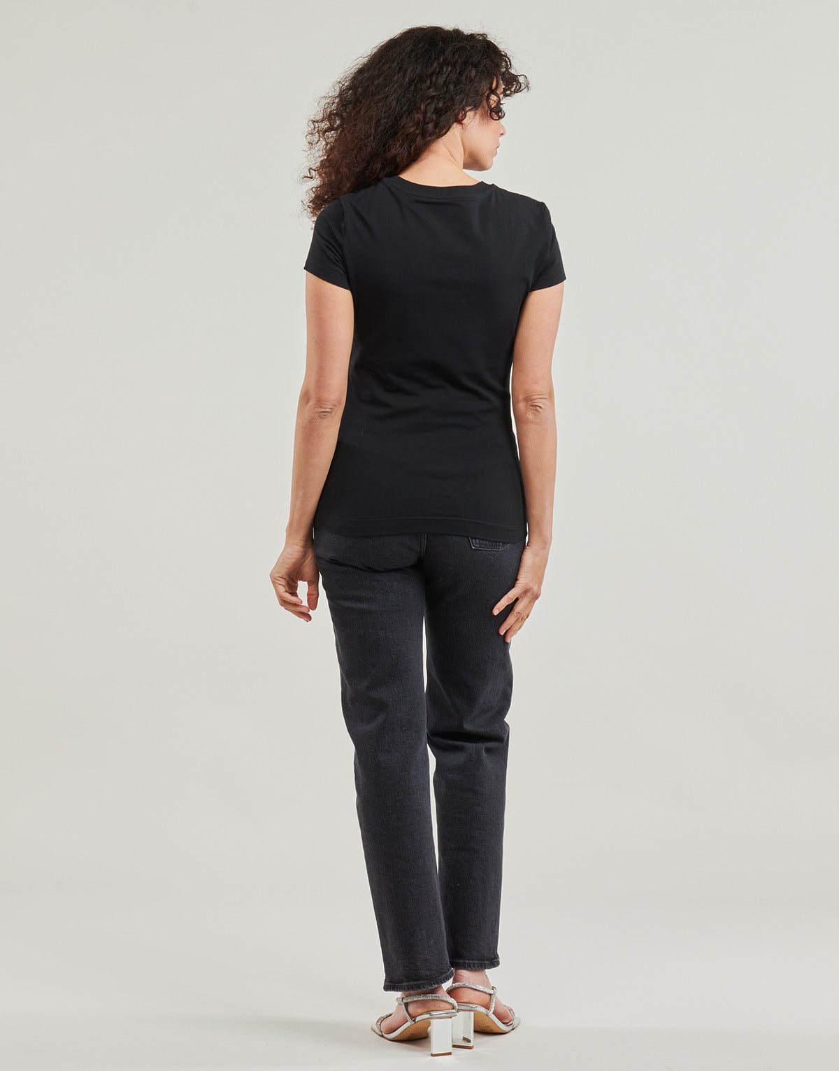 T-shirt Donna Guess SANGALLO TEE Nero