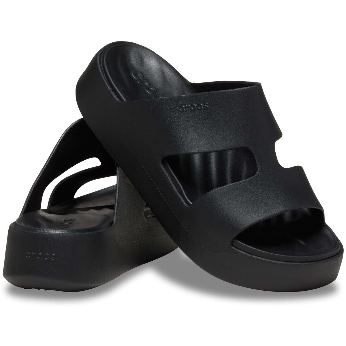 Scarpe Donna Crocs GETAWAY PLATFORM H STRAP Nero