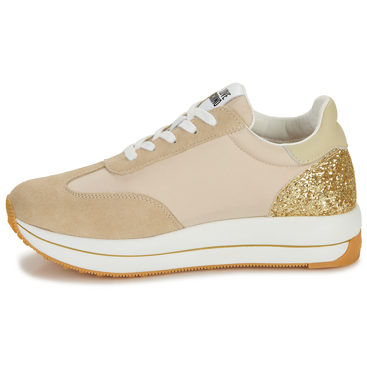 Sneakers basse Donna Love Moschino DAILY RUNNING Beige
