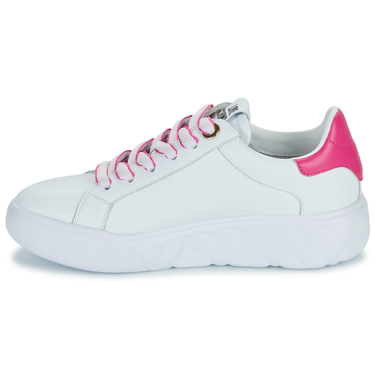 Sneakers basse Donna Love Moschino FUXIA HEART+GOLD Bianco
