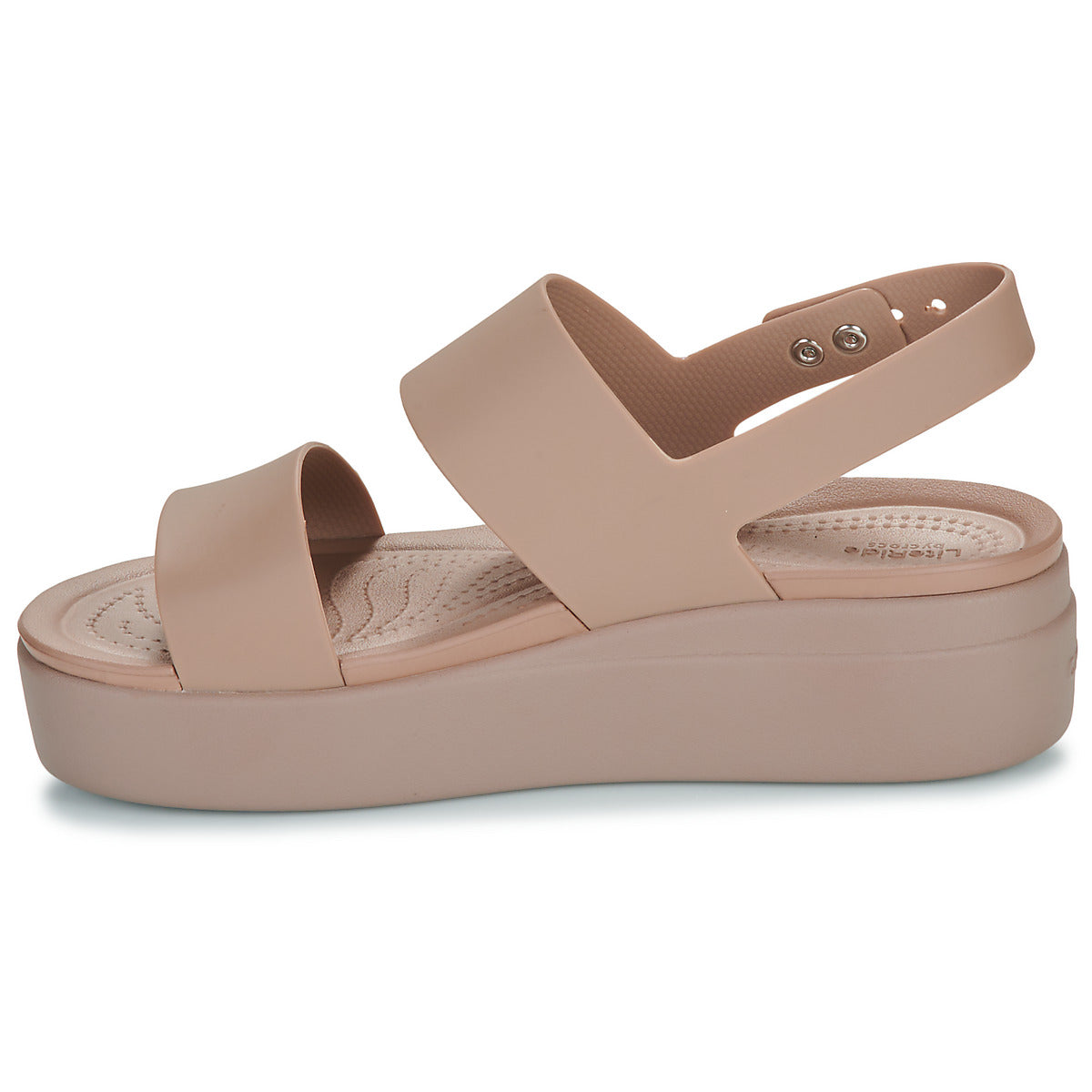 Sandali Donna Crocs Brooklyn Low Wedge Beige