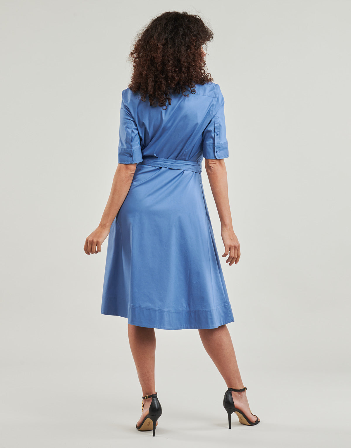 Abito lungo Donna Lauren Ralph Lauren FINNBARR-SHORT SLEEVE-CASUAL DRESS Blu