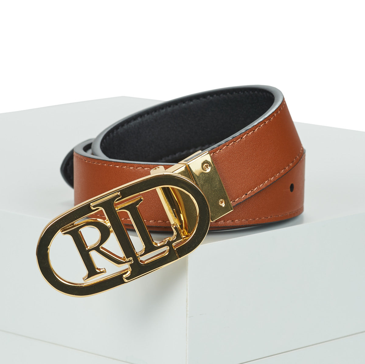 Cintura Donna Lauren Ralph Lauren OVAL REVERSIBLE 25 BELT Nero