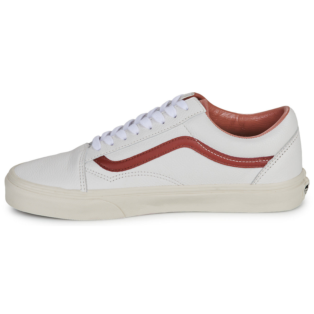Sneakers Uomo Vans Old Skool PREMIUM LEATHER RUSSET BROWN Bianco