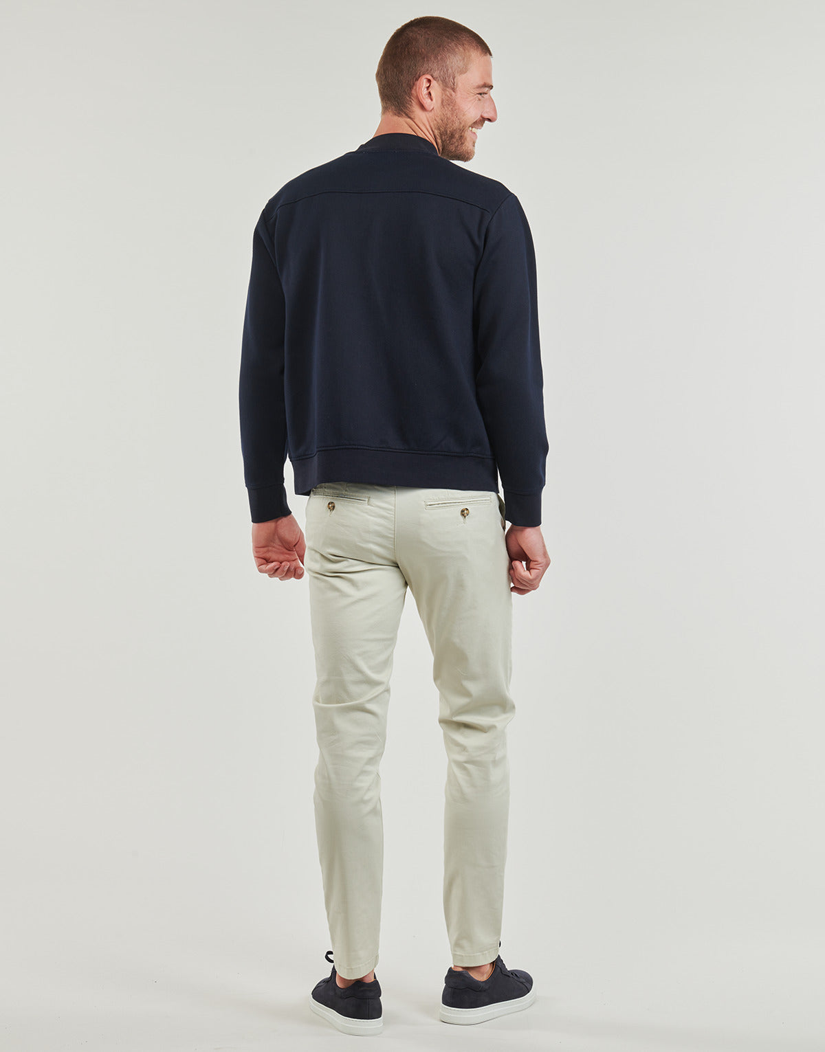 Giubbotto Uomo Selected SLHMACK SWEAT BOMBER Marine