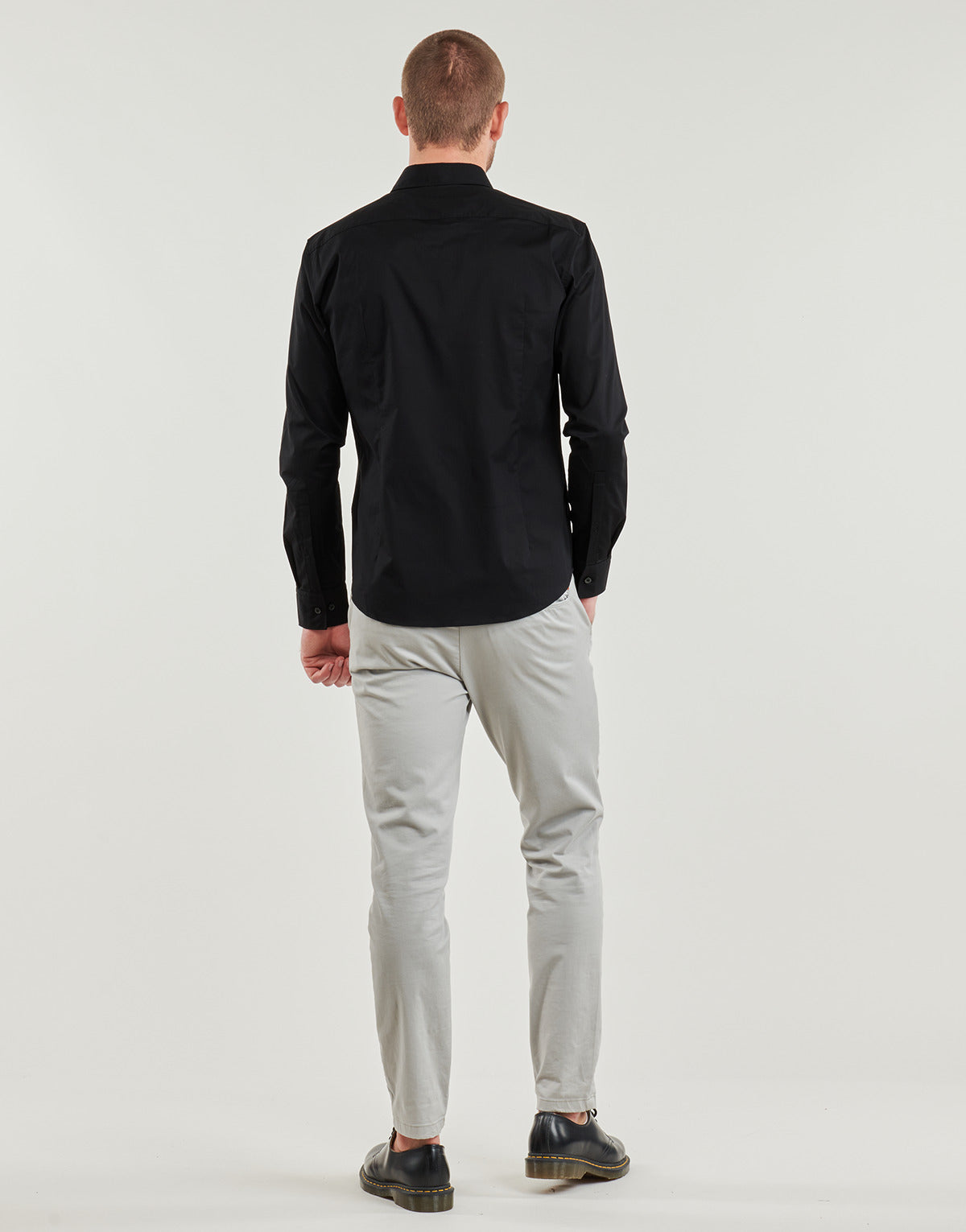 Camicia a maniche lunghe Uomo HUGO Ermo Nero