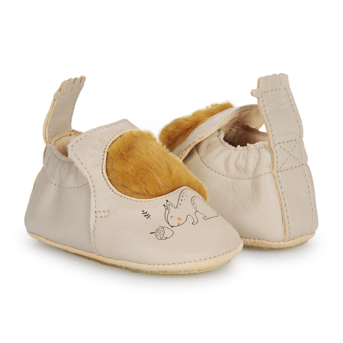 Pantofole bambini ragazza Easy Peasy MY BLUBLU ECUREUIL Beige