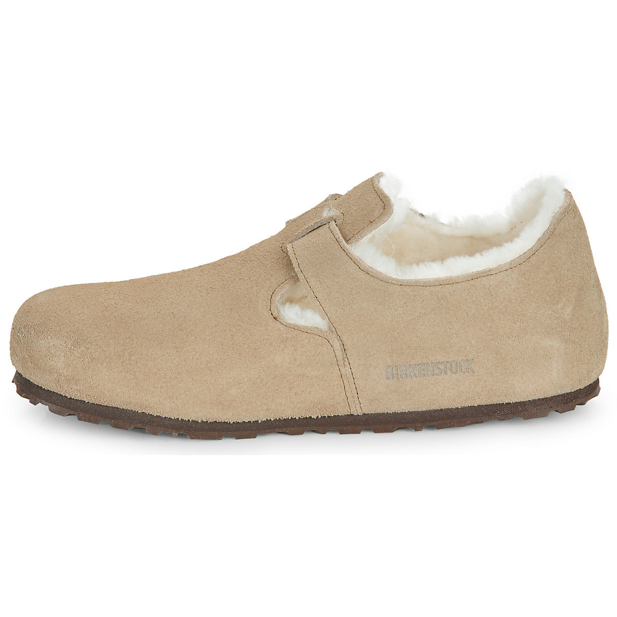 Scarpe Uomo BIRKENSTOCK London Shearling LEVE Taupe Beige