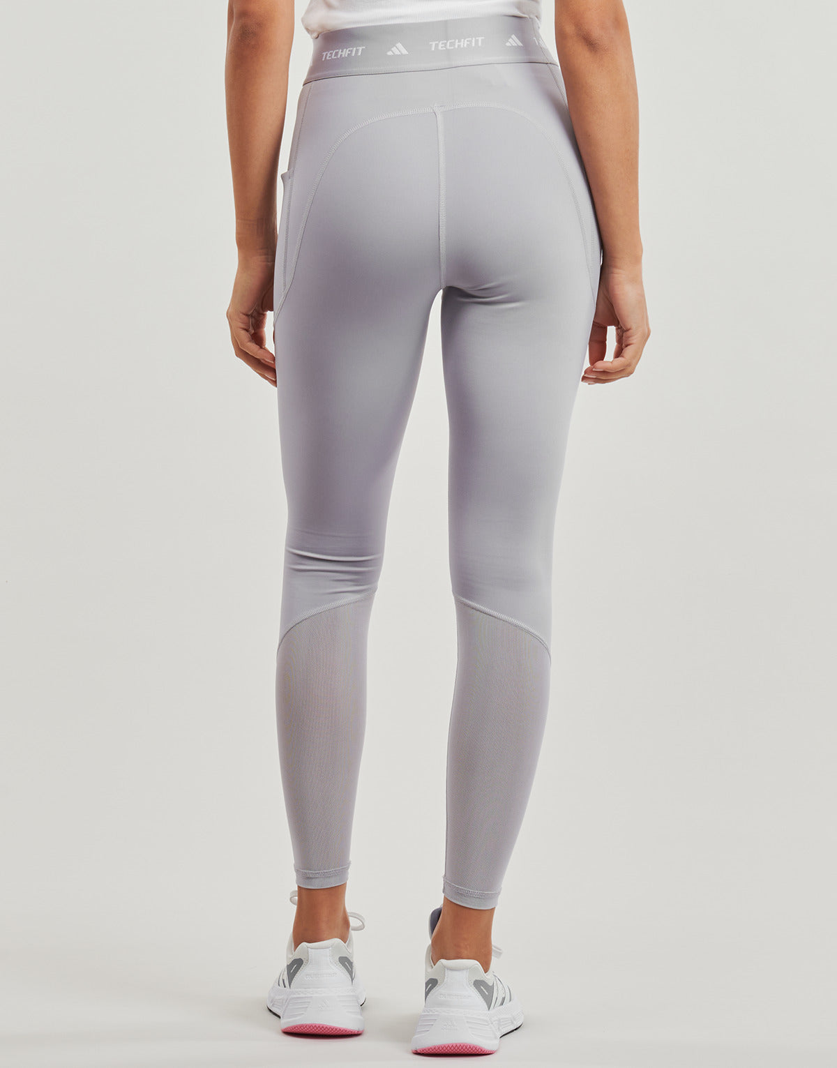 Collant Donna adidas TECHFIT Stash Pocket Full-Length Leggings Grigio