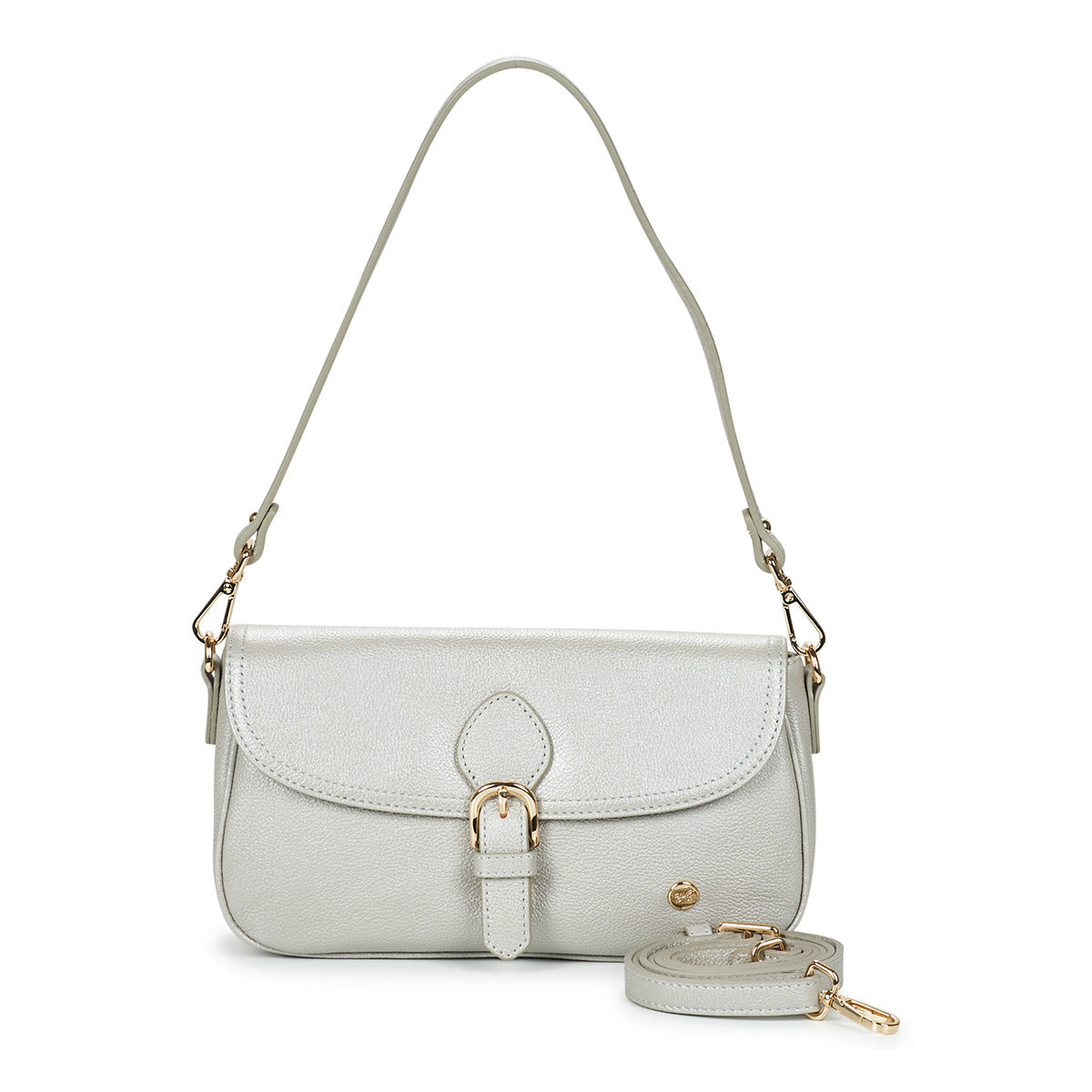 Borsa a spalla Donna Hexagona LUNA Argento